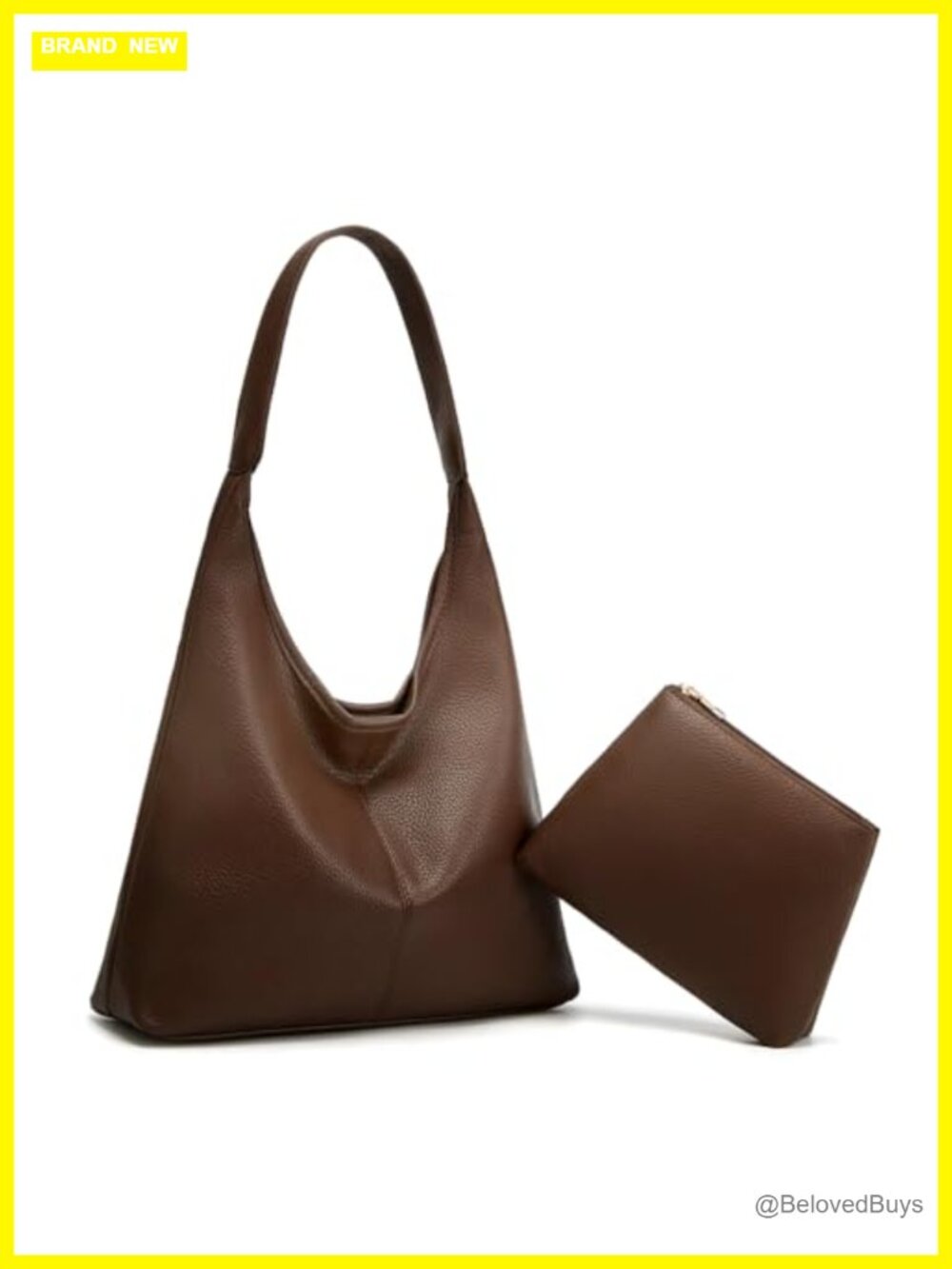 PU Leather Slouchy Hobo Tote Bag